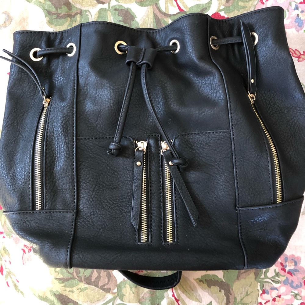 NWT Neiman Marcus black backpack
